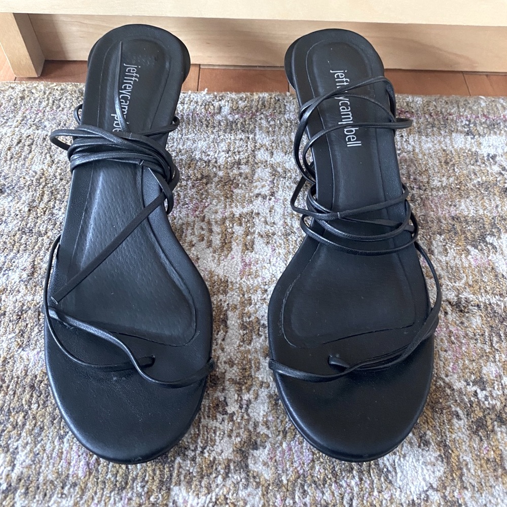 Black Jeffrey Campbell Khara Sandals